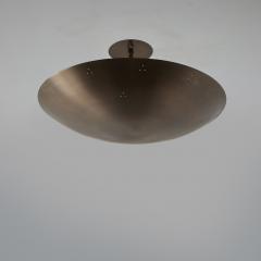 Two Enlighten Rey 20 Perforated Patinated Brass Dome Ceiling Lamp - 3693616