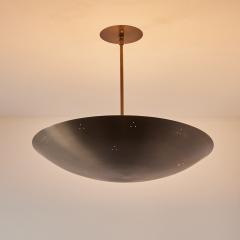 Two Enlighten Rey 20 Perforated Patinated Brass Dome Chandelier - 3693592
