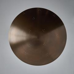 Two Enlighten Rey 20 Perforated Patinated Brass Dome Chandelier - 3693595