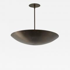 Two Enlighten Rey 20 Perforated Patinated Brass Dome Chandelier - 3697553