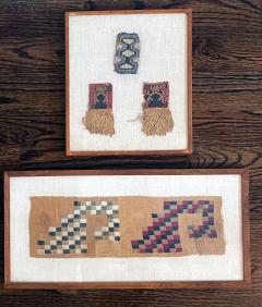 Two Frame Pre Columbian Woven Textile Fragments Inca Culture Peru - 2686518