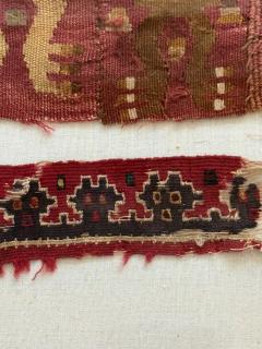 Two Framed Pre Columbian Fine Textile Fragments Chimu Chancay - 4264499