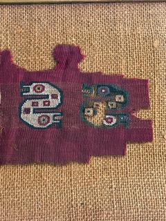 Two Framed Pre Columbian Textile Fragment Chancay Culture Peru - 2686542