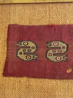 Two Framed Pre Columbian Textile Fragment Chancay Culture Peru - 2686551