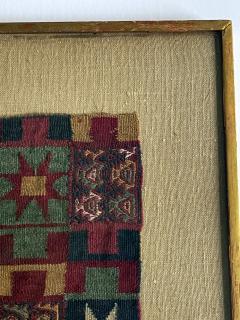 Two Framed Pre Columbian Textile Fragments Inca Culture Peru - 2686563