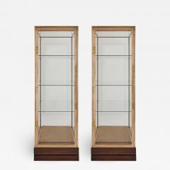 Two French burnished brass Art Deco vitrines - 1461848