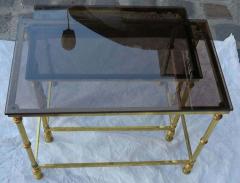 Two Golden Metal Nesting Tables - 2496164