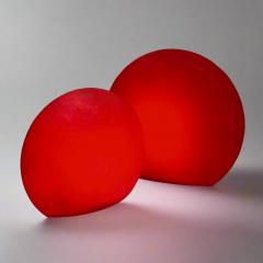 Two Illuminated Elliptical EGGO Table Lamps by Monica Lipkin Belgium - 4376804