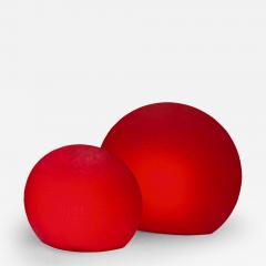 Two Illuminated Elliptical EGGO Table Lamps by Monica Lipkin Belgium - 4379996