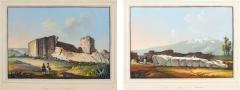 Two Italian Grand Tour Gouaches of Ancient Temples - 3917516