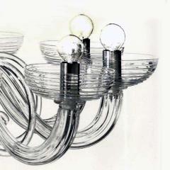Two Italian Midcentury Style Clear Murano Venetian Glass Ten Arm Chandeliers - 1746402