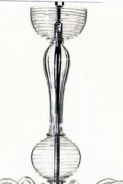 Two Italian Midcentury Style Clear Murano Venetian Glass Ten Arm Chandeliers - 1746405