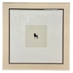 Two Large Poodles Silhouette in Custom Matted Frames - 2490401