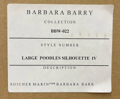 Two Large Poodles Silhouette in Custom Matted Frames - 2490413