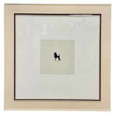 Two Large Poodles Silhouette in Custom Matted Frames - 2921164