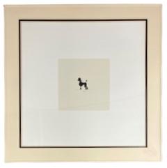 Two Large Poodles Silhouette in Custom Matted Frames - 2921165