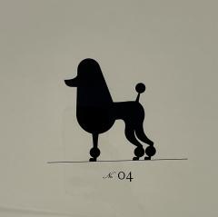Two Large Poodles Silhouette in Custom Matted Frames - 2921167