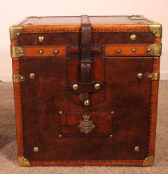 Two Military Trunks Early 20th Century In Leather - 3373594