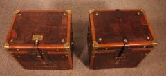 Two Military Trunks Early 20th Century In Leather - 3373595
