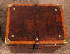 Two Military Trunks Early 20th Century In Leather - 3373596