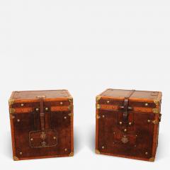 Two Military Trunks Early 20th Century In Leather - 3374019