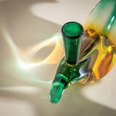 Two Murano Glass Candleholders by Flavio Poli for Seguso Italy - 4431123