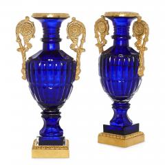 Two Neoclassical Style Russian Cut Glass and Ormolu Vases - 1942686