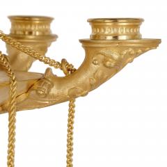 Two Neoclassical early 19th century malachite and gilt bronze candelabra - 1858953