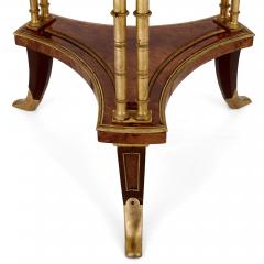 Two Neoclassical style marble gilt bronze and mahogany side tables - 1274241