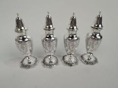 Two Pairs of Antique Edwardian Regency Salt Pepper Shakers - 3753514