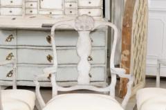 Two Pairs of Scandinavian Rococo Style Painted Armchairs - 3441952