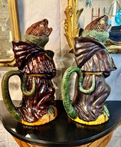 Two Portuguese Caldas da Reina Majolica Jugs - 4475782