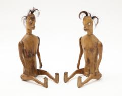 Two Primitive Carved Figures Indonesian circa 1900 1920 - 791614