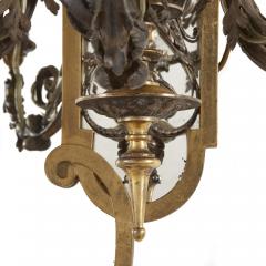 Two Rococo style gilt and silvered metal girandoles - 1548950