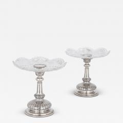 Two Russian cut glass and silver centrepiece tazze - 4097694
