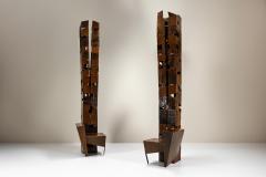 Two Sculptural Chairs in Rusted Metal by Laurent Mollon France 2016 - 3886613