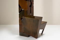 Two Sculptural Chairs in Rusted Metal by Laurent Mollon France 2016 - 3886620