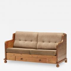 Two Seater Art Deco Sofa With Drawer 1950s - 2153965