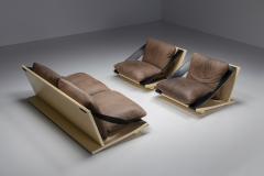 Two Seater Sofa Lacquer Leather 1970s - 2611022