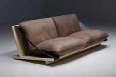 Two Seater Sofa Lacquer Leather 1970s - 2611062
