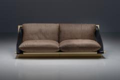 Two Seater Sofa Lacquer Leather 1970s - 2611080