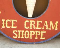 Two Sided Maloofs Ice Cream Shop Sign - 4545624