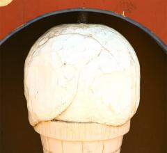 Two Sided Maloofs Ice Cream Shop Sign - 4545626