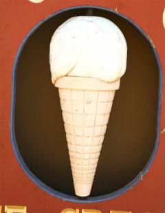 Two Sided Maloofs Ice Cream Shop Sign - 4545628