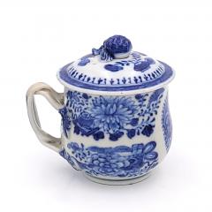 Two Similar Pots de Cr me in Blue Fitzhugh Pattern China circa 1780 - 3055061