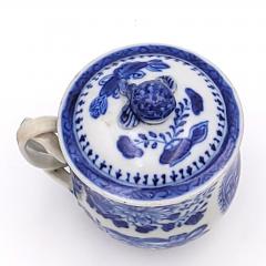 Two Similar Pots de Cr me in Blue Fitzhugh Pattern China circa 1780 - 3055063