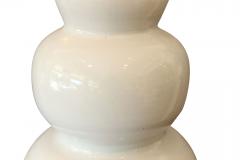 Two Substantial Vintage White Gourd Shape Vases - 1447556