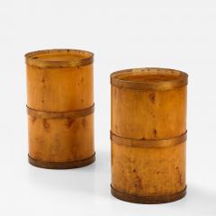 Two Swedish Birch Sugar Barrels Circa 1960s - 3562683