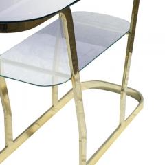 Two Tier Brass And Glass Console Sofa Table - 2760594