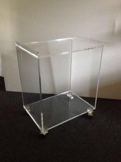 Two Tier Lucite Rolling Cart - 95051